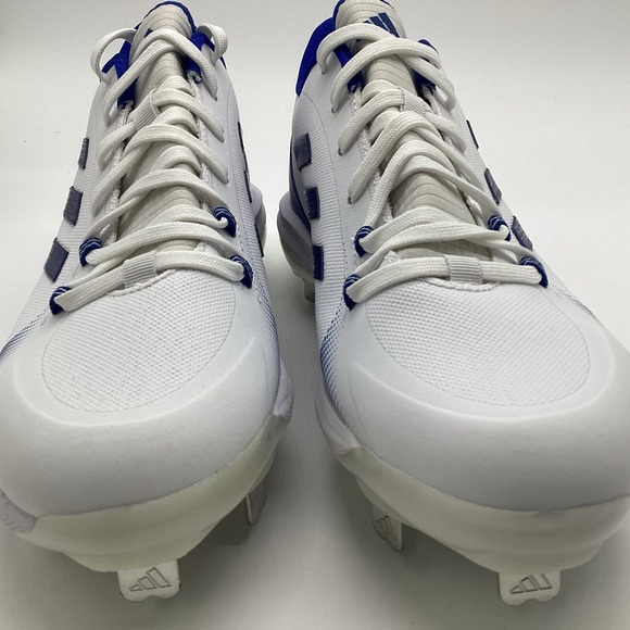 adidas Shoes - Adidas PureHustle Metal Baseball Softball Cleats White Royal Blue Low Top